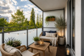 West-Balkon / (Visu) - Etagenwohnung mit 60,00 m&sup2; in München zum Kaufen