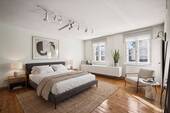Einrichtungsbeispiel Schlafzimmer - Doppelhaushälfte mit 262,00 m&sup2; in Berlin zum Kaufen