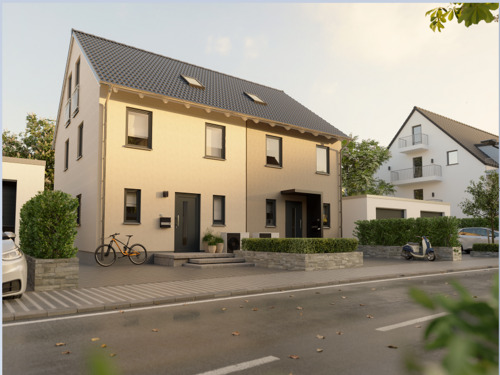Musterbild - Münzenberg: Neubau Doppelhaushälfte am Fuße der Burg