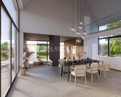 Visualisierung Wohn-Essbereich - Grundstück in Hamburg