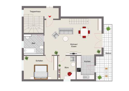 Obergeschoss - 3 Zimmer Etagenwohnung in Herzogenaurach