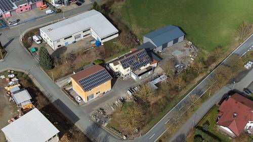 Ansicht 1 - Gewerbeensemble mit Werkstatt, Lagerhalle, Büroflächen und 2 Wohnungen auf 3.400 m² Grundstück