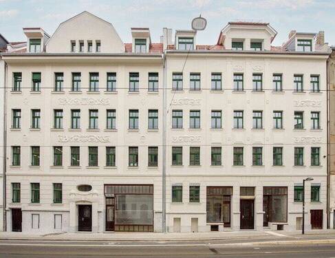 Hausfront - Etagenwohnung mit 68,50 m&sup2; in Leipzig zur Miete