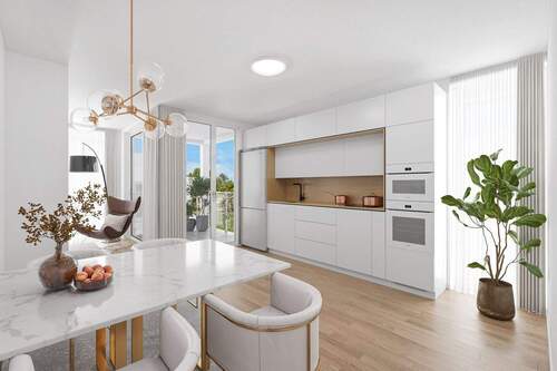 Visualisierung: Esszimmer/Küche - 9 Zimmer Etagenwohnung in Birkenwerder