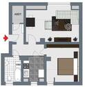 Grundriss - 2 Zimmer Etagenwohnung zur Miete in Borsdorf
