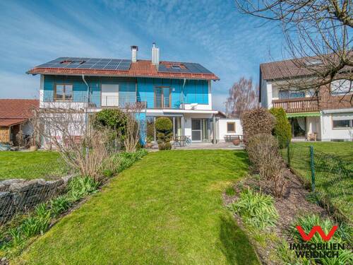 Süd-Ansicht und Garten - 4 Zimmer Doppelhaushälfte zum Kaufen in Ebersberg