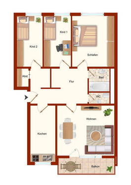 Bild 1 - 4 Zimmer Etagenwohnung in Germering