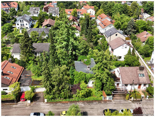 Blick nach Westen - Grundstück in Neubiberg