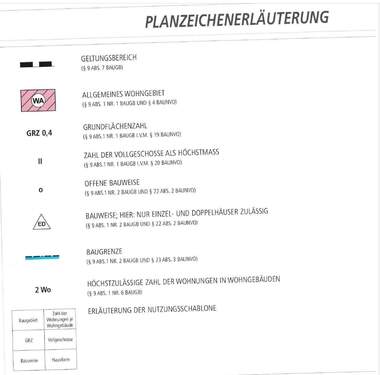 Planzeichenerläuterung - 