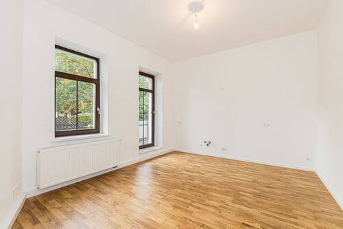 Wohnküche mit Balkonzugang - 2 Zimmer Etagenwohnung in Leipzig