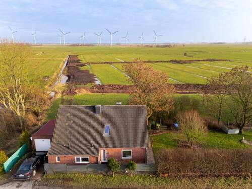 Frontansicht - Einfamilienhaus oder Ferienhaus an der Nordsee - Alleinlage mit 1.670 m² Grundstück