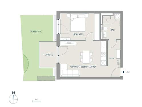 Wohnung 1.0.2 im Erdgeschoss - 