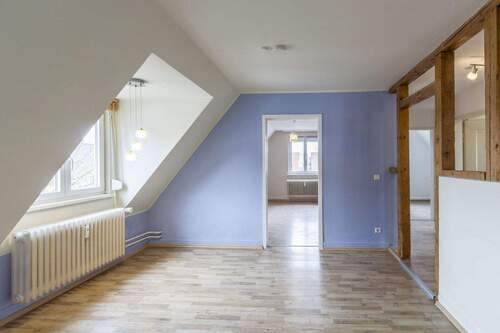 Offener Bereich - Gemütliches 3,5-Zimmer DG-Nest OHNE BALKON in der Vorstadt