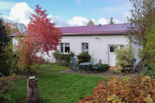 Wohnzimmer mit Kamin - 3 Zimmer Einfamilienhaus zum Kaufen in Mirow