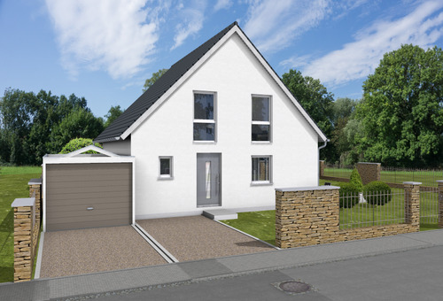 Eingang Giebel West_3D.png - 5 Zimmer Einfamilienhaus in Postbauer-Heng
