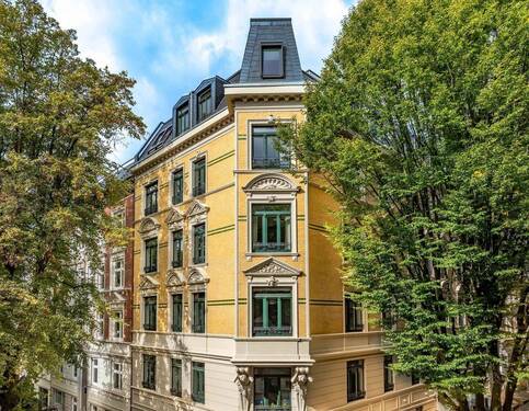 Ansicht - Luxus mit zwei Terrassen im historischen Jugendstil!