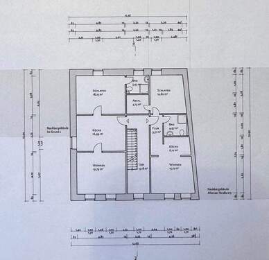 Mehrfamilienhaus 1. OG, 2 x 2-Zimmer-Whg. - 