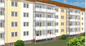 Visualisierung Hausansicht - Etagenwohnung mit 57,50 m² in Chemnitz zur Miete