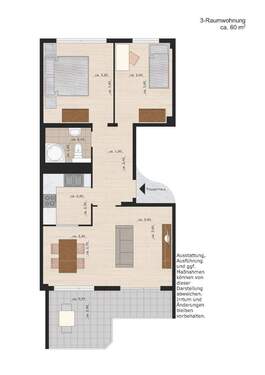 Bild 2 - 3 Zimmer Etagenwohnung zur Miete in Dessau-Roßlau