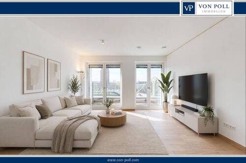 Titelbild-Logo - Lichtdurchflutete Zwei-Zimmer-Wohnung mit Mainblick und Südwest-Balkon