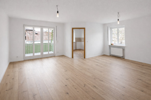 Wohnzimmer - 3 Zimmer Etagenwohnung zum Kaufen in Markt Schwaben