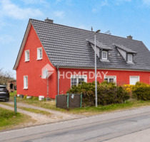 Doppelhaushälfte mit Ausbaupotenzial, Anbau und zwei Einheiten in solider Substanz - Bergen Tilzow