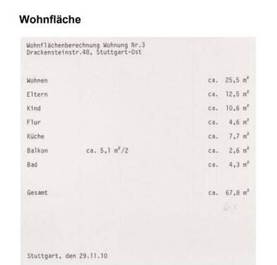 Wohnflächenberechnung - 