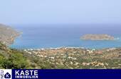Titel - Baugrundstück mit Blick auf das Meer und Baugenehmigung in Elounda auf Kreta.