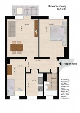 Bild 2 - 3 Zimmer Etagenwohnung zur Miete in Dessau-Roßlau
