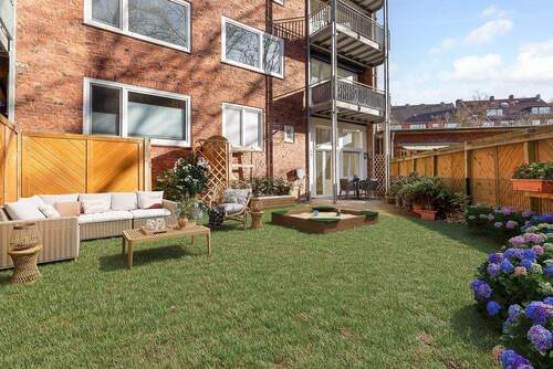 Eigener Garten gestaged - Terrassenwohnung mit 96,00 m&sup2; in Hamburg zum Kaufen