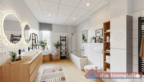 KI - möbliertes Badezimmer - 