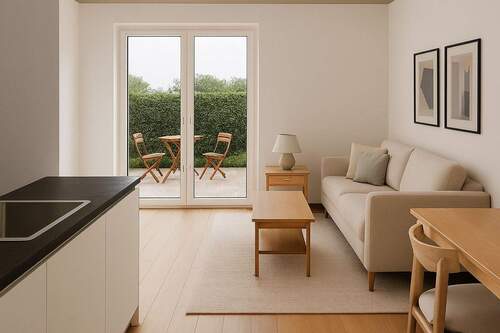 Wohn-/ Essbereich (*Gestaltungsbeispiel) - 2 Zimmer Etagenwohnung zum Kaufen in Buchholz in der Nordheide