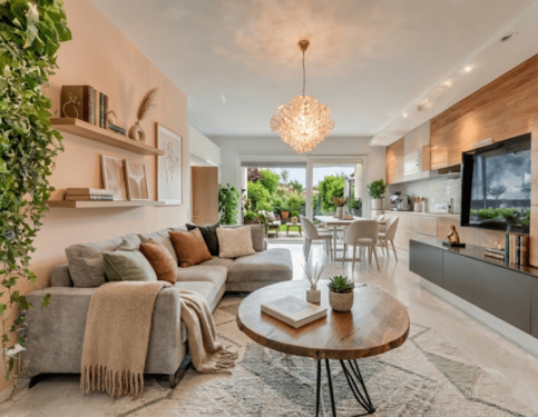 Visualisierung Wohnzimmer - 5 Zimmer Doppelhaushälfte in Gilching