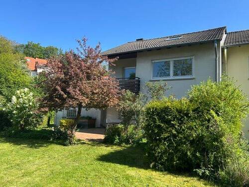 Rückseite Gartenseite - 4 Zimmer Doppelhaushälfte in Petersberg