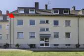 Wohnung Hausansicht vorne - Schöne Eigentumswohnung mit Balkon und PKW-Stellplatz in Bochum Harpen provisionsfrei zu verkaufen!