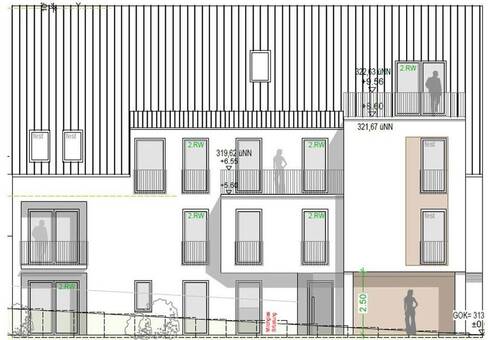 Ansicht von Westen - Grundstück in Aichtal