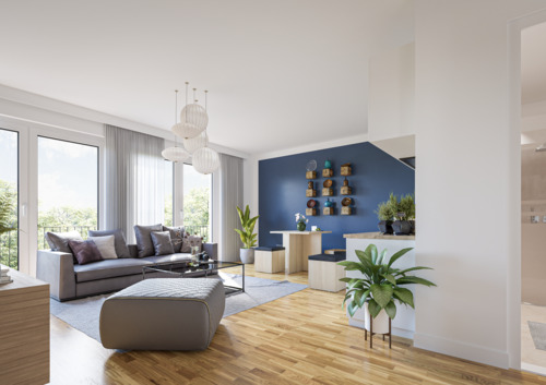 2-Interieur Wohnbereich - 2 Zimmer Etagenwohnung in Berlin