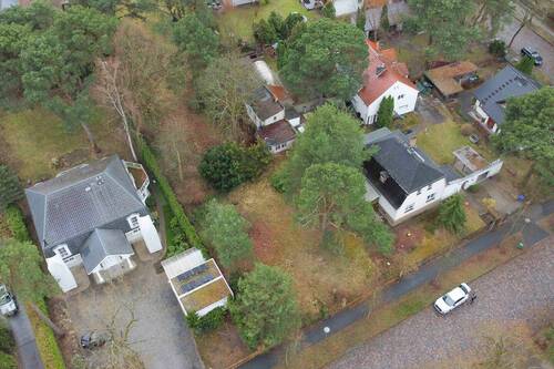 Luftbild Grundstück von vorne links - Grundstück in Zeuthen