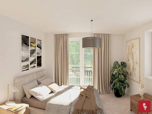 Visualisierung Schlafzimmer - 3 Zimmer Etagenwohnung zum Kaufen in Ingolstadt