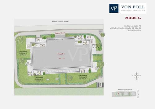 Gartenplan Haus C - Etagenwohnung mit 104,10 m&sup2; in Dresden zum Kaufen