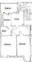 Grundriss - 3 Zimmer Etagenwohnung zur Miete in Gera