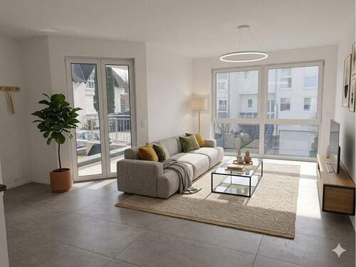 Das Wohnzimmer - 2 Zimmer Etagenwohnung zur Miete in Vallendar