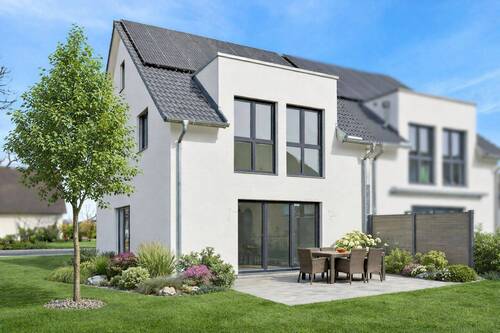 Haus mit visualisierter Gartenanlage - 