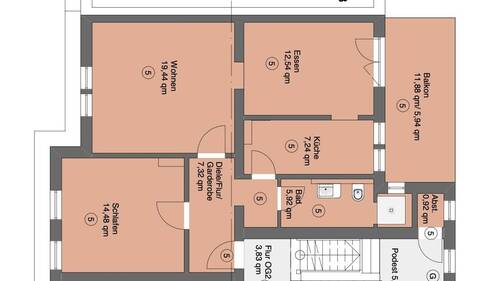 Wohnung Nr. 5 - 2. OG - 