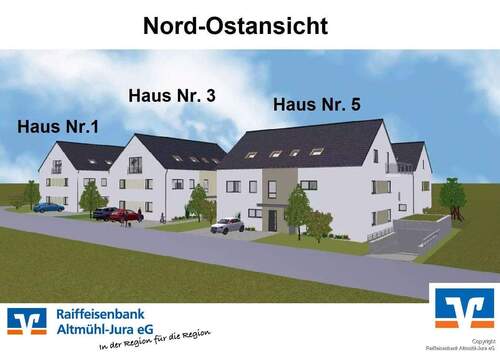 Nord-Ost-Ansicht - 2 Zimmer Etagenwohnung zum Kaufen in Neumarkt in der Oberpfalz / Höhenberg