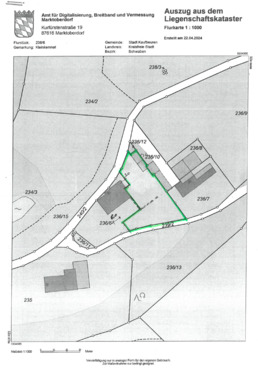 Grundstück Lageplan - 
