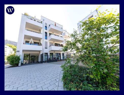 Ansicht mit Balkon - Helles & Modernes Wohnen in Oberstadt: 2 Zimmer mit West-Balkon, Einbauküche, Walk-In-Duschbad