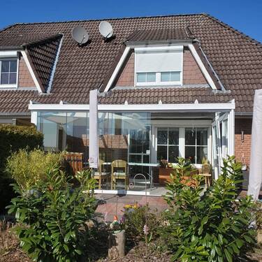 Blick vom Garten - 4 Zimmer Doppelhaushälfte zum Kaufen in Albersdorf