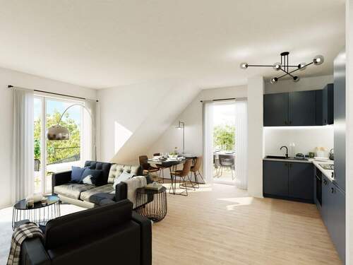 Visualisierung Wohnen DG.jpg - 3 Zimmer Etagenwohnung in Nürnberg