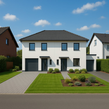 Visualisierung Baugrundstück mit Stadtvilla (Beispiel) - Grundstück zum Kaufen in Neuenrade